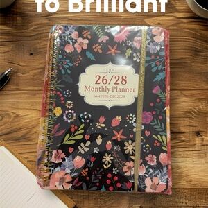 Floral Monthly Planner 2026-2028 Spiral Bound